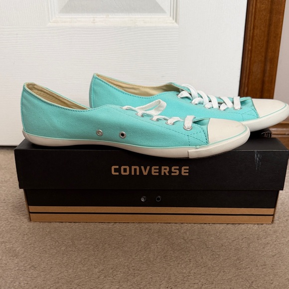 Converse Women's Aqua Canvas Sneakers - Picture 3 of 4